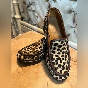 See by Chloe leopard calf hair loafers. Size 38 EU Like New!
